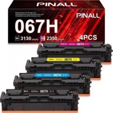 Pinall 067h toner, compatibel met Canon I-Sensys MF657CDW, MF655CDW, 4 stks.