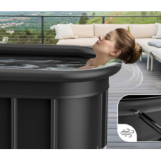 Yuanny Oppblåsbare Folding Bathtub Black Mobile Bathtub for å slappe av hjemme eller på et tomt