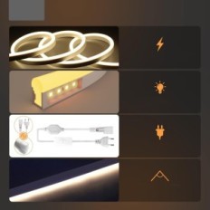 LED BAGY NEON IP65 Baghy Baghy 50m elastická vodotesná páska pre dekoratívne vonkajšie osvetlenie