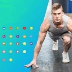 Golvskala Heappegeep, på Android och IOS, 180 kg Intelligent badrumskala Bluetooth-analys av kroppssammansättning