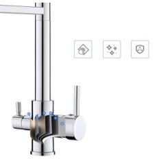 Kokbon 360 ° Kokbon Bather Estilo Chrome Bateria Rotary com Controle de Fluxo de Água Conveniente