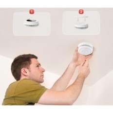 Sensor de fumaça de Fisen WLAN, embalagem 6 peças sensores sem fio com alarme de fumaça e aplicação, para proteção da casa e esc