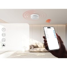 Füstérzékelő PHYSEN WLAN, csomagolás 6 db vezeték nélküli érzékelők füstriasztóval és alkalmazás, otthoni és irodai védelem