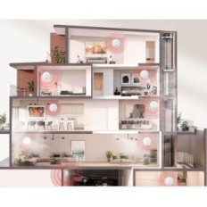 Physen WLAN Sensore di fumo, imballaggio Sensori wireless 6 pezzi con allarme fumo e applicazione, per la protezione della casa 