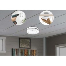 1600 MAH Sensor de Fumo 10 PCs. Conjunto branco de sensores de xindum sem fio alimentados pela bateria alta sensibilidade