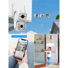 Anbiux, 5W, 12V, Wi-Fi-valvontakamera, yhteensopiva Alexin kanssa, 2 kpl.