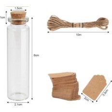 45pcs tubi con tappo, mini vasetti da 20 ml di contenitori di vetro Hualiang per campioni e spezie