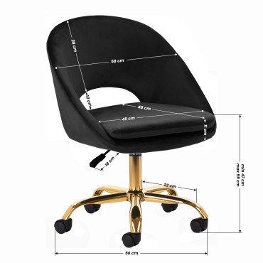4Rico forgószék QS-MF18G fekete