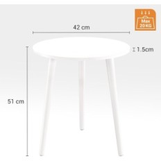 Tavolo da tavola usato rotondo 42 cm, altezza 51 cm scandinavo apiceizon