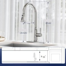 Used Touch Faucet for Kitchen Sink, Touch Kitchen Batteries with Arrisea Sprayer