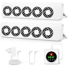 ECOCALM KP-RV222 Ventilators radiatoram ar termostatu, 2 gab