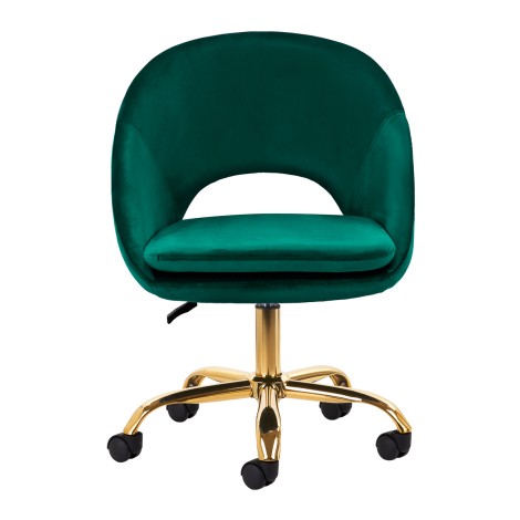 Silla giratoria 4Rico QS-MF18G verde — vista frontal