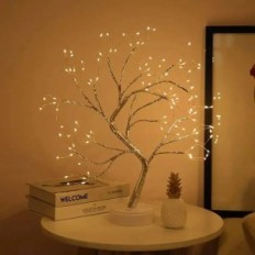 Nachtlaterne Baum Resteq, dekorative Nachtlampe 108 LED