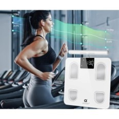 Arbolaf vloerweegschalen, Bluetooth-elektronische schaal met carrosseriesamenstelling Analyse en mobiele applicatie, gebruikt