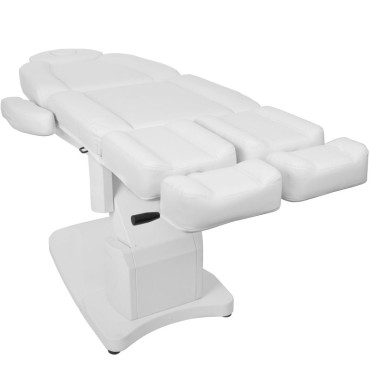 Fauteuil cosmétique électrique Azzurro 708as pédicure 3 moteurs blanc — vue latérale