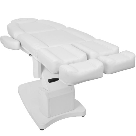Silla cosmética eléctrica Azzurro 708as pedicura 3 motores blanca — vista lateral