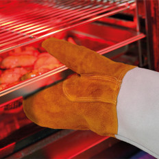 Thermal gloves Kitchen protective leather 2pcs.