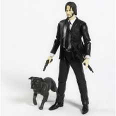 Δράση σχήμα john wick με ένα σκυλί, ένα σετ με αξεσουάρ