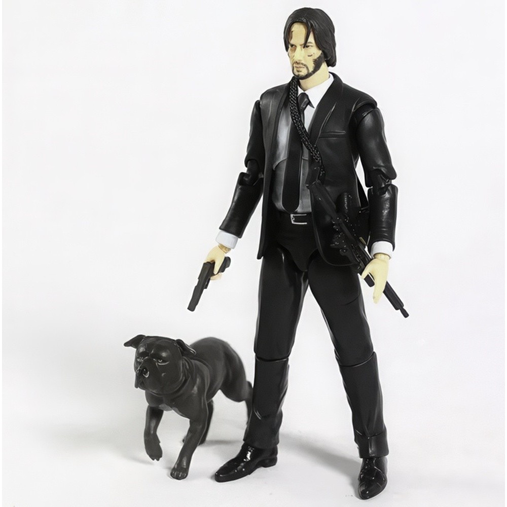 Akční postava John Wick se psem, sada s příslušenstvím