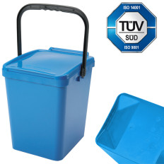 Container de cesta para segregação Classificação de lixo e desperdício - azul Urba 21L