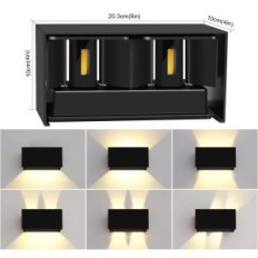 King Lamp 4 x LED 20W, Justerbar vinkel, Heat White 3000K, IP65