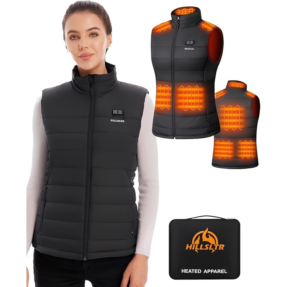 Hillsltr Oppvarmet Vest, 8 Varmezoner, Ingen Power Bank, Size S