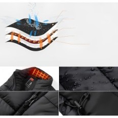 Gilet riscaldato Hillsltr, 8 zone di calore, nessuna banca di alimentazione, taglia s