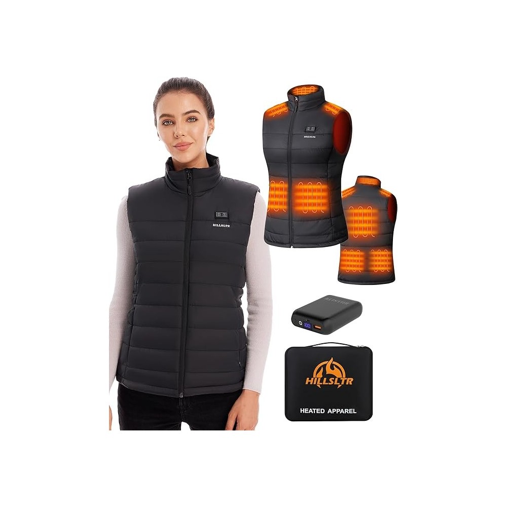 Hairlt oppvarmet vest, 8 varmesoner, 3,7V, størrelse S