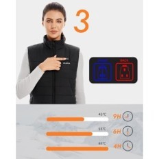 Gilet HairLTR Gilet chauffé, 8 zones de chaleur, 3,7V, taille S