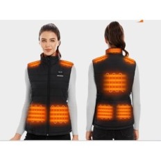 Gilet riscaldato per capelli, 8 zone di calore, 3,7 V, taglia S