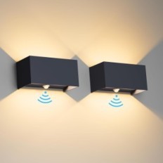 Klighten 24W lampe med bevægelsesføler 2 stk. IP65 3000K, Justerbart lys