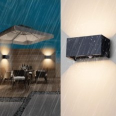 Kighting 24W-lamp met bewegingssensor 2 stuks. IP65 3000K, verstelbaar licht