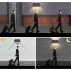 Kleine 24W-Lampe mit Bewegungssensor 2 Stück. IP65 3000K, einstellbares Licht