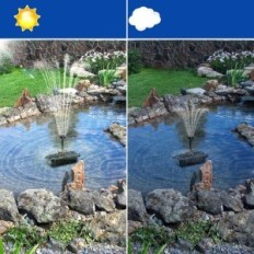 Keerake DC-50W päikesefilter pumbaga 2100L / h kuni 5000L, näitus