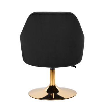 Silla giratoria 4Rico QS-BL14G negra — vista trasera
