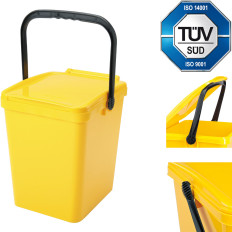 Basket for segregation container for sorting garbage and waste - Yellow Urba 21l