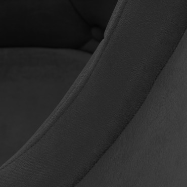 4Rico kääntyvä tuoli QS-BL14G mustaa samettia — lähikuva käsinojasta