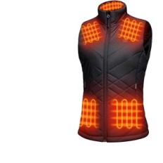 Gestobi gilet chauffé pour femmes, 16000 mah, 7,4 V, noir, taille m