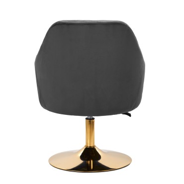 Fauteuil pivotant 4Rico QS-BL14G gris — vue arrière