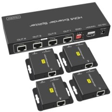 Vedindust HDMI Extender 1x4 50m, støtter EDID 1080p POC, TUNE