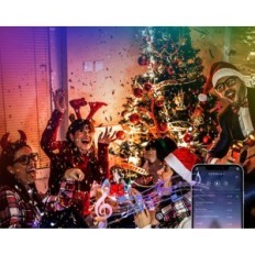 Ksibnw 30m RGB LED-tape med fjernkontroll, applikasjon og dimmeringsfunksjon