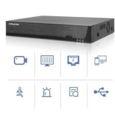 EVTEVISION NVR 32CH 4K Recorder - vzdálený přístup, 16 Poe portů, bez pevného disku