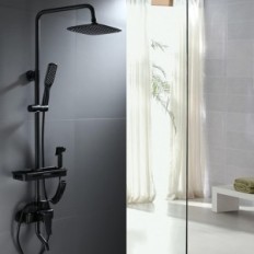 JULICODA shower set, 4 modes, 20 cm, black, exhibition