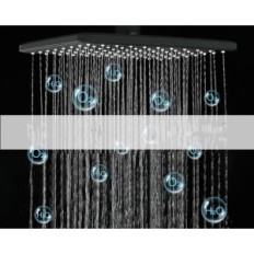 Julicoda Shower Set, 4 modi, 20 cm, zwart, tentoonstelling