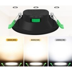 ALUSSO BILJEŠTA 7W LED 3 boje, podesivi, IP44, 6 kom, crno