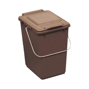 Basket container for segregation sorting garbage and bio waste - brown 10l