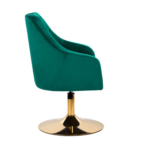 Sedia girevole 4Rico QS-BL14G verde — vista laterale