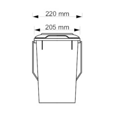 Cesta Contenedor para segregación Clasificación de basura y Bio Residuos - Marrón 10L