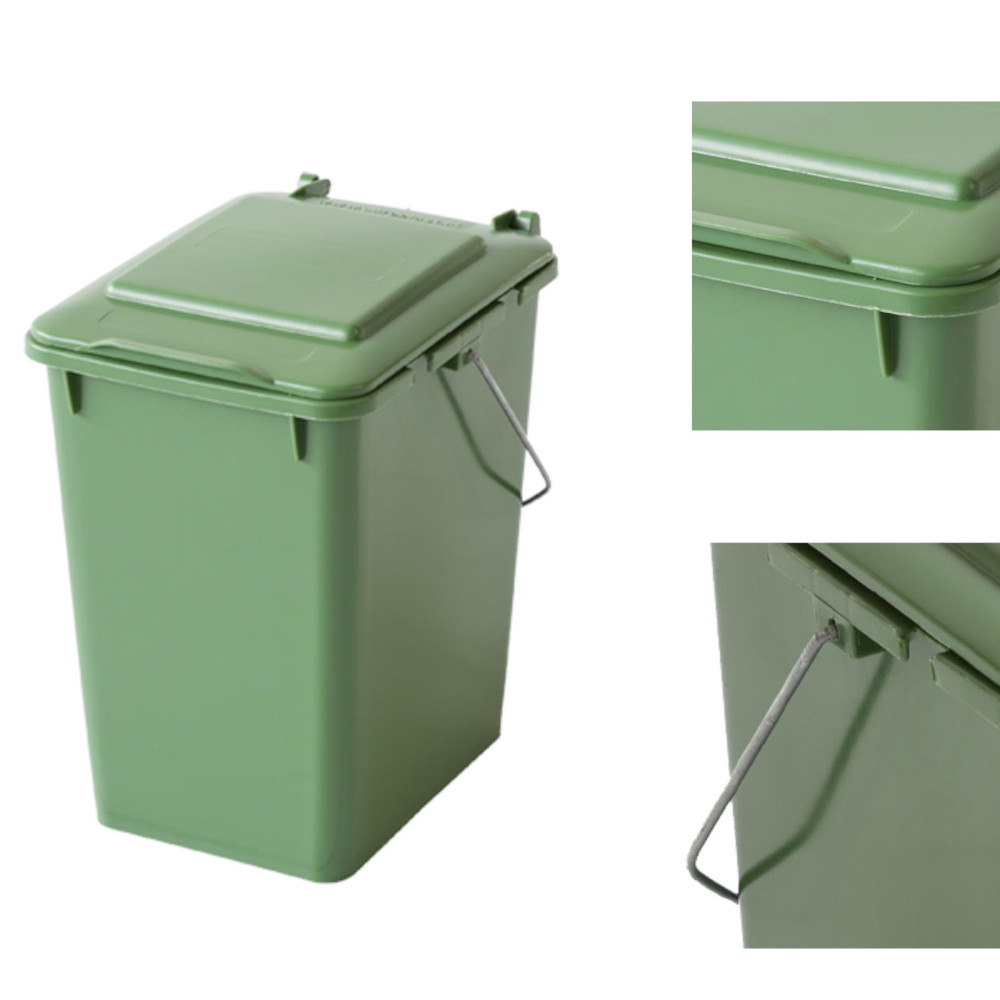 Recipiente de cesta para classificar lixo e desperdício - verde 10l Recipiente de cesta para classificar lixo e desperdício - verde 10l