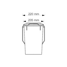 Poubelle de tri pour les déchets et ordures - verte 10L